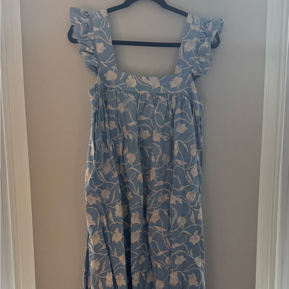 Blue Floral Maxi Dress